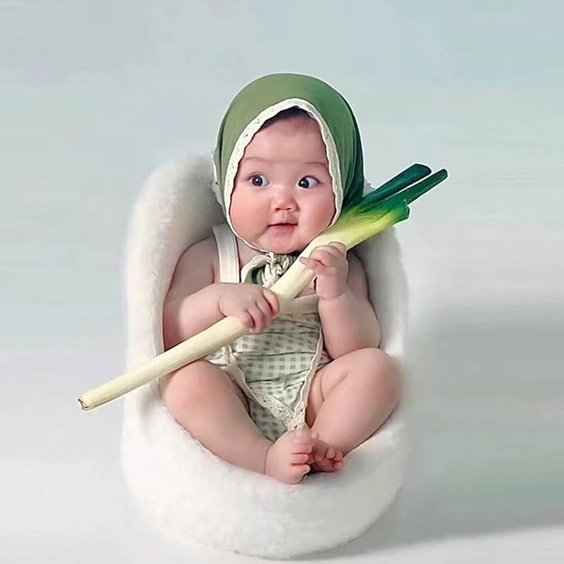 Brown Newborn Photography Props Plush Sofa Chair Infant Photo Backdrop Accessories - Image 5